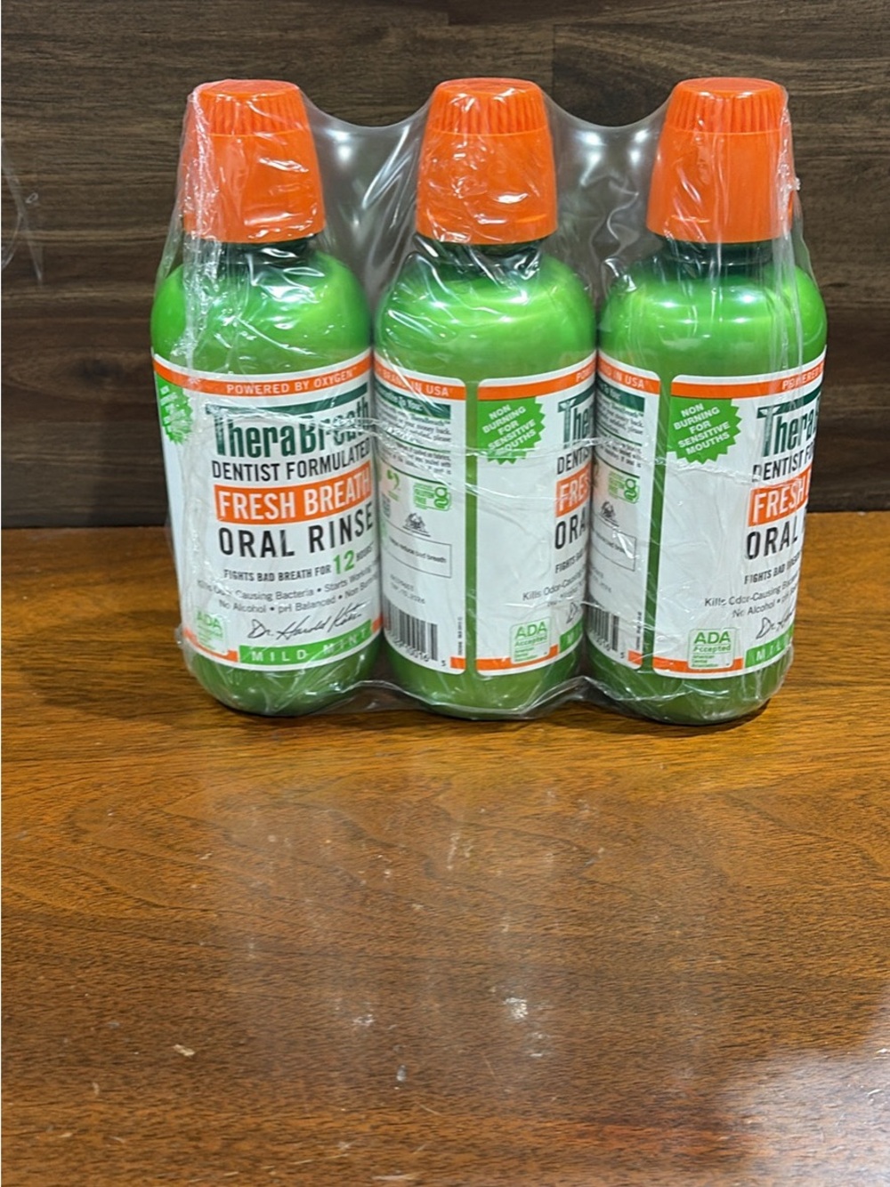 Therabreath Fresh Breath Oral Rinse. Mild Mint flavor. 16 oz x 3 pack. Exp 10.26